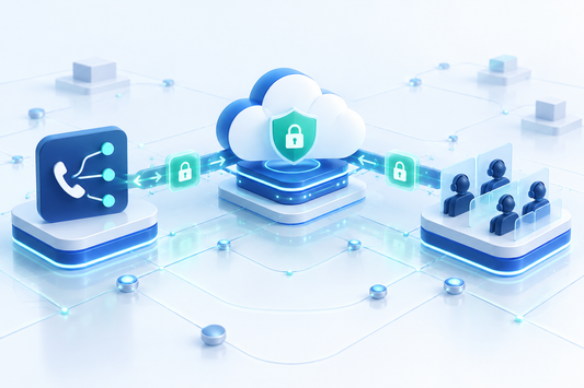 Secure connection between call routing and contact center platforms